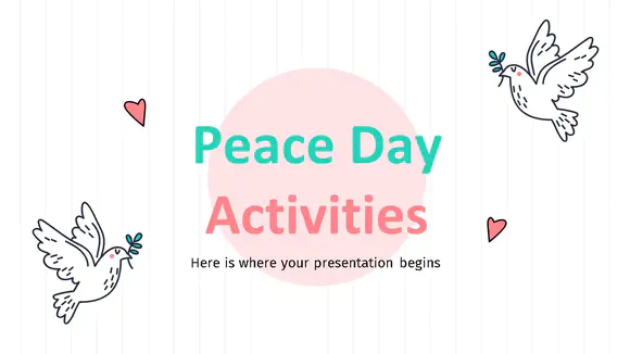 和平日活动介绍PPT模板