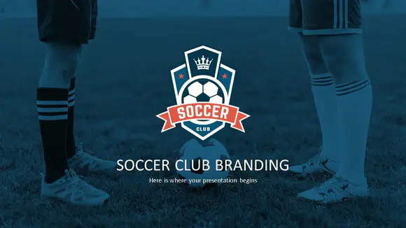 足球俱乐部品牌展示免费PPT模板