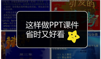 这样做课件PPT省时又好看