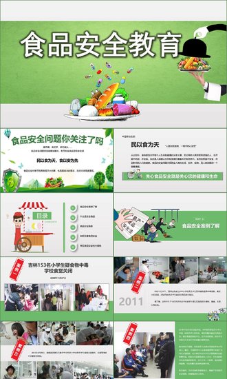 食品安全营养学饮食科普PPT模板