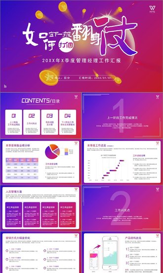 如何打好翻身仗工作总结PPT模板