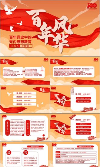 百年风华党史教学PPT党课
