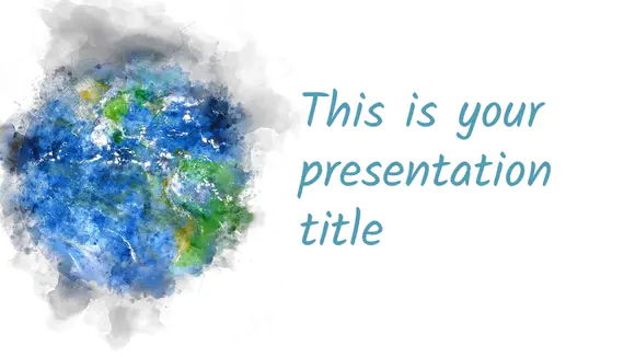 “自然水彩”免费PowerPoint模板