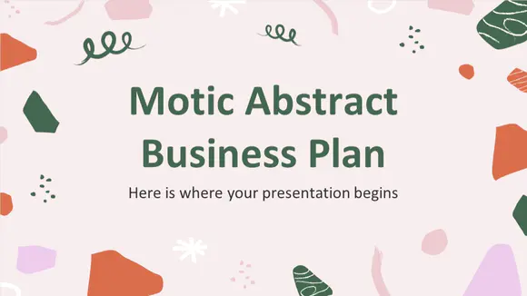 motic抽象商业计划演示文稿PPT模板