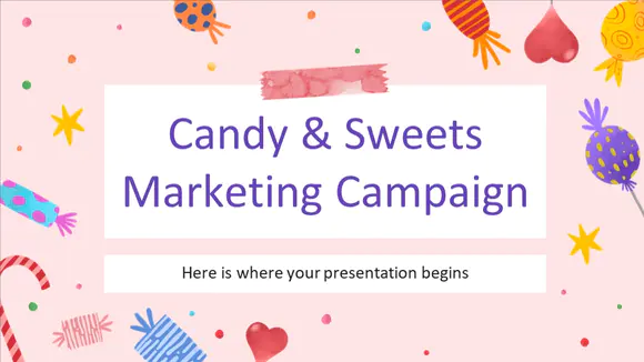 糖果和糖果营销活动介绍PPT模板