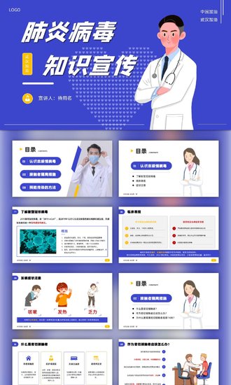 新冠肺炎病毒医疗知识宣传PPT课件