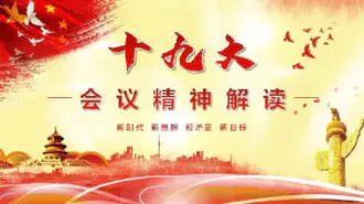 十九大会议精神党政机关PPT模板
