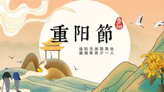 中国传统节日九九重阳节PPT教学课件