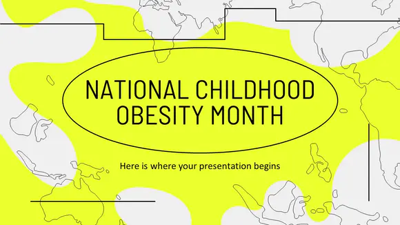 全国儿童肥胖月介绍PPT模板