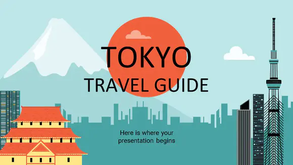旅游指南：东京介绍PPT模板