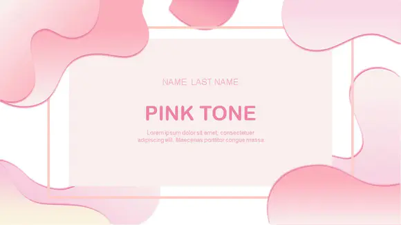 欧美粉色美容化妆品店铺介绍PPT模板