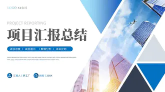 项目汇报商务总结商务展示PPT模板