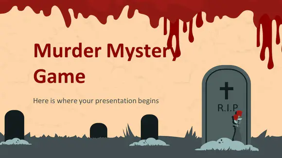 谋杀案神秘游戏介绍PPT模板