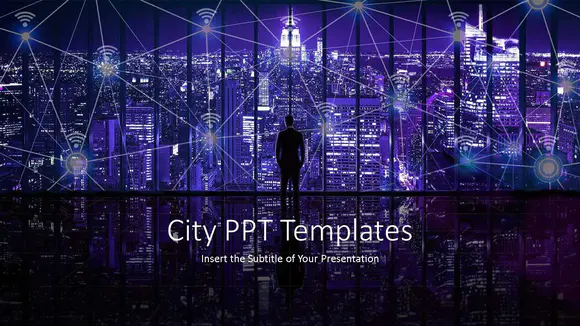 物联网智能城市powerpoint模板