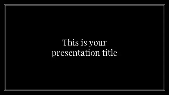 简单的黑色PowerPoint模板
