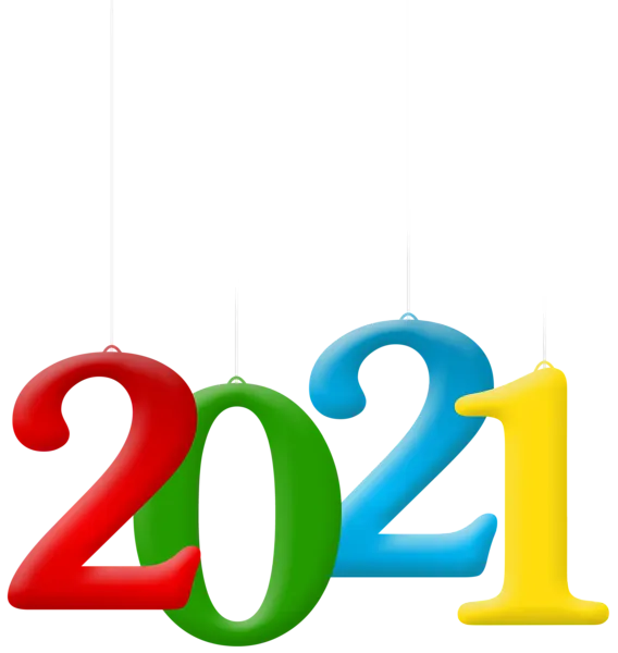 数字庆祝新的2021年png