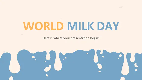 世界牛奶日PPT主题模板