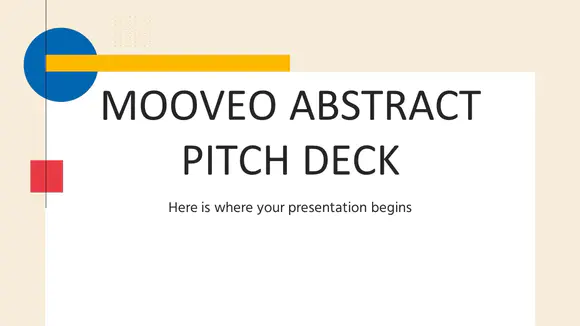 mooveo抽象沥青甲板演示PPT模板
