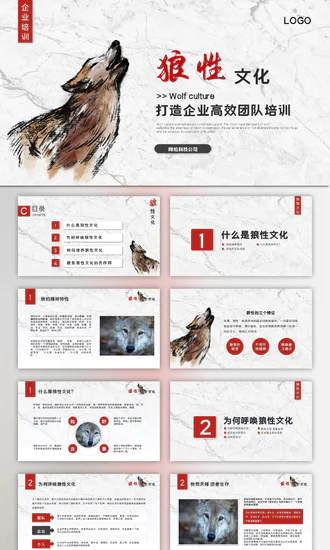 团队企业文化狼性文化员工培训PPT