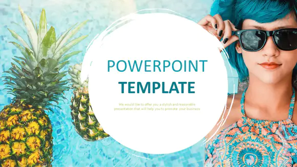 免费PowerPoint模板设计-菠萝