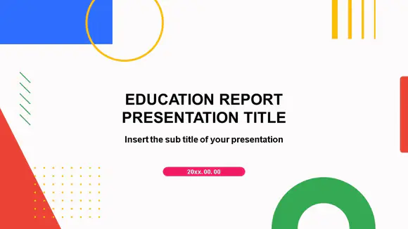 教育报告powerpoint模板