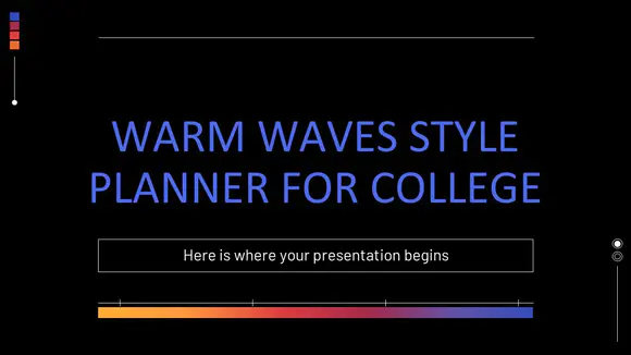 大学演讲的暖波风格策划PPT模板