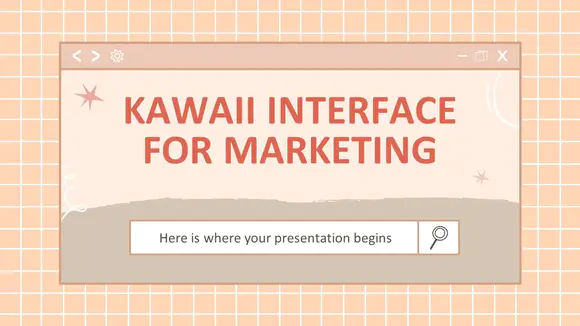 kawaii营销演示界面PPT模板