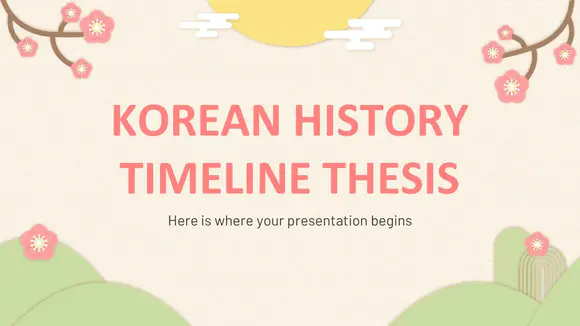 韩国历史时间轴论文介绍PPT模板