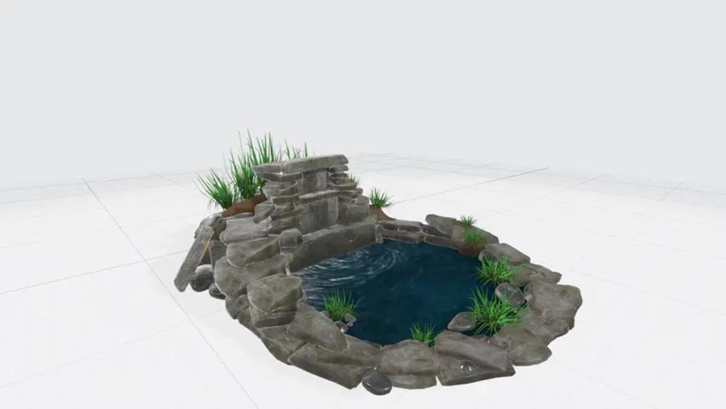 岩石温泉PPT3D模型