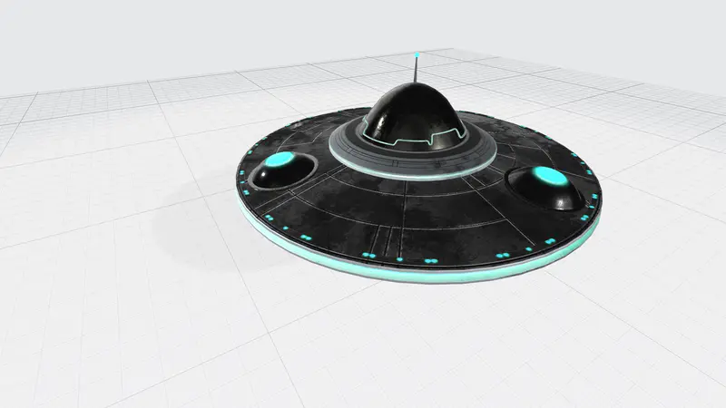 未来科技飞碟UFOPPT3D模型