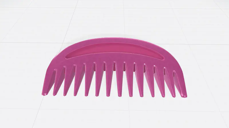 3D粉色梳子glb模型