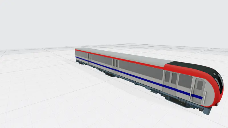 客运列车PPT3D模型