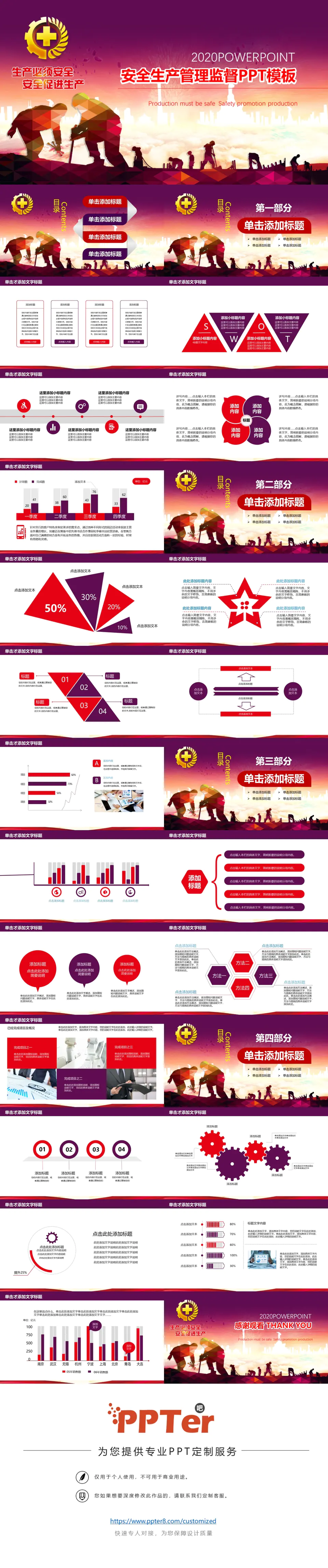 简约渐变安全生产工作汇报免费PPT模板预览图