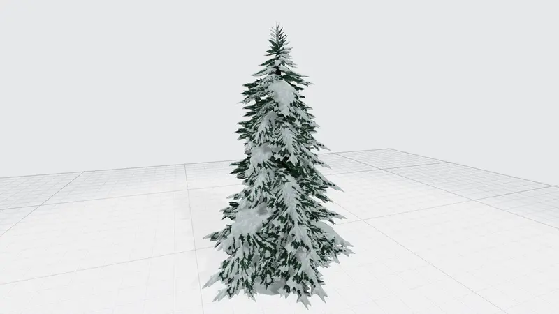 落雪的松树PPT3D模型