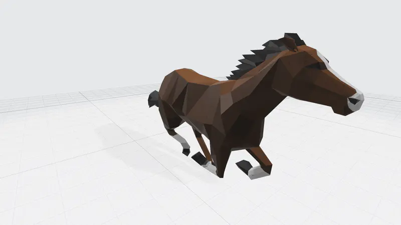 奔跑的马儿PPT3D模型