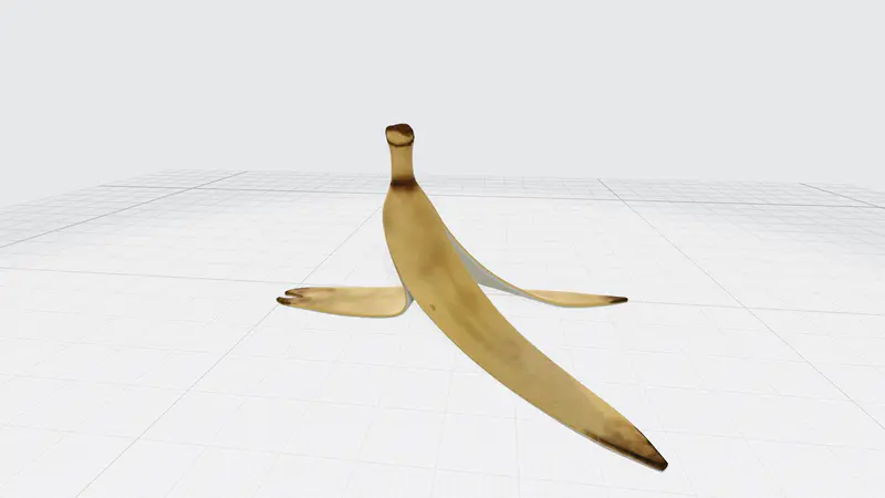 香蕉皮PPT3D模型