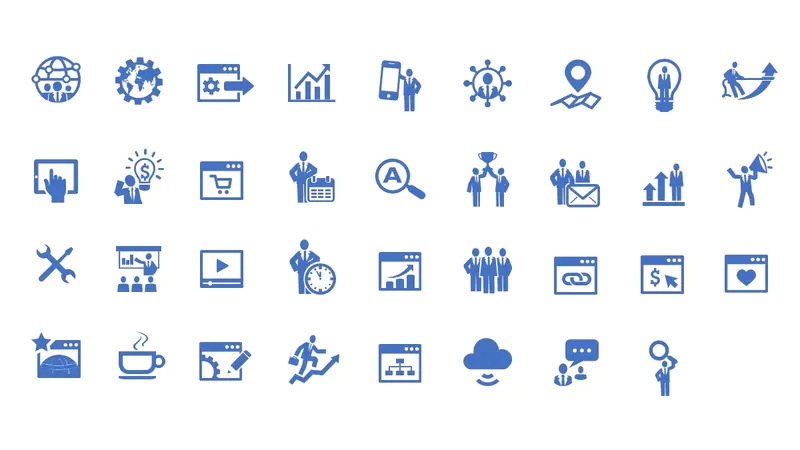 互联网通信办公职业ppt图标