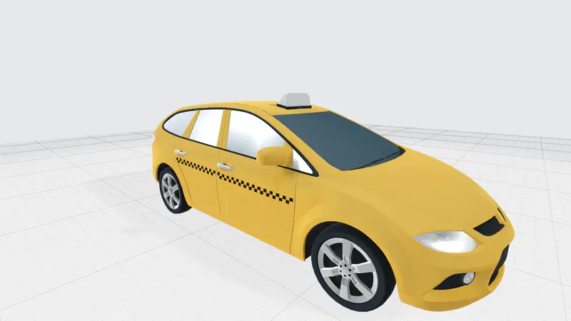 出租车PPT3D模型