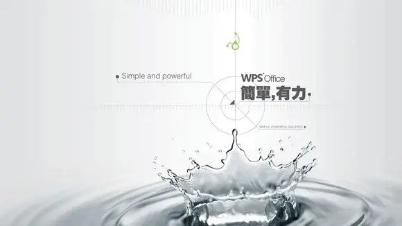 创意动态水溅射PPT模板免费下载