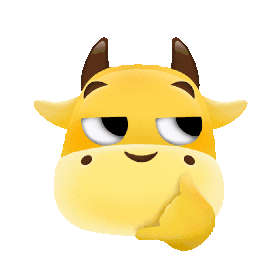 可爱动态卡通牛