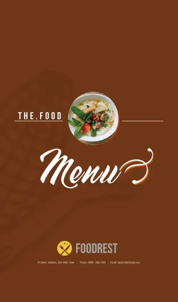 餐厅美食图册竖版手机专用菜单PPT模板