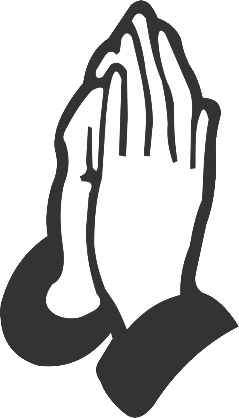 矢量图象征剪影双手祈祷png