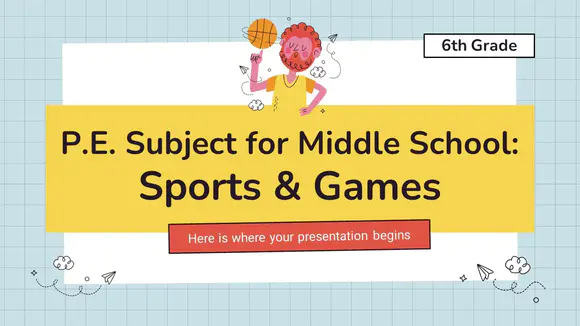 中学-6年级科目：体育与游戏演示PPT模板