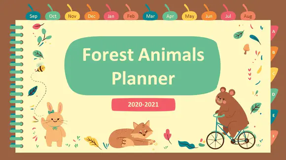 森林动物规划师介绍PPT模板会