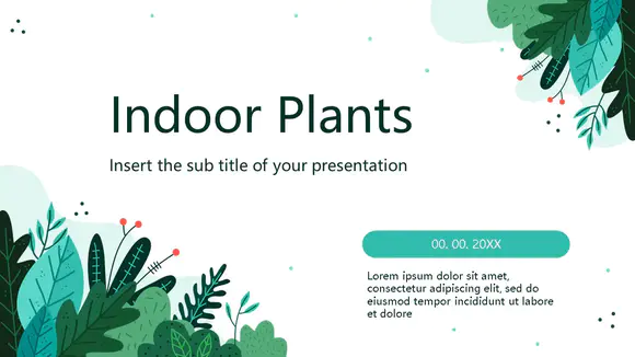 室内植物PowerPoint模板