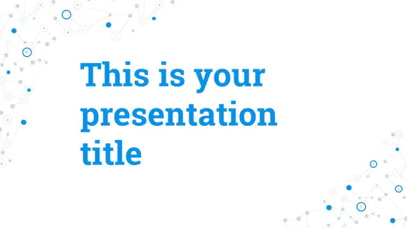 蓝色连接免费PowerPoint模板