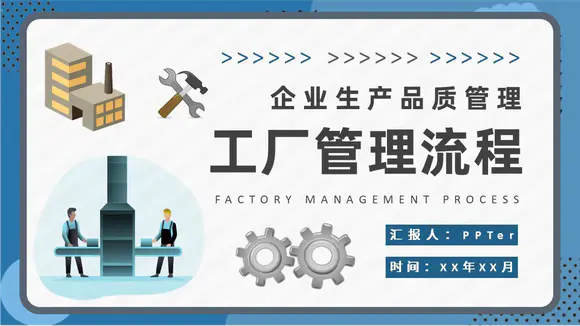 企业生产品质管理工厂流程PPT课件模板