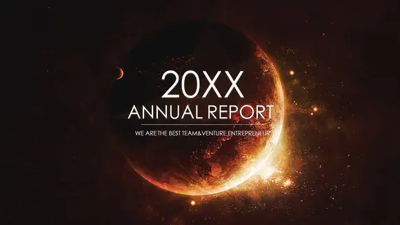 年度报告火星PowerPoint模板
