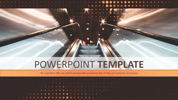 免费Powerpoint示例-自动扶梯