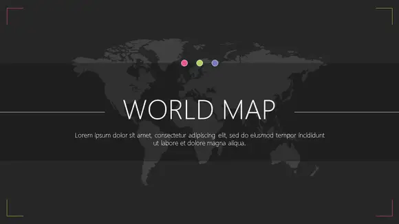 免费世界地图信息powerpoint模板